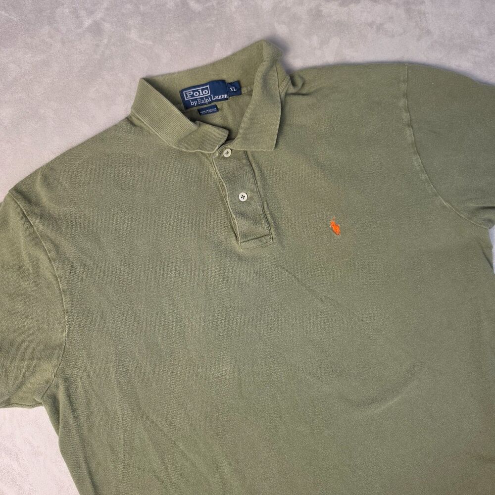 Polo Ralph Lauren Polo Shirt Mens XL Olive Green Pony Logo Performance Golf
